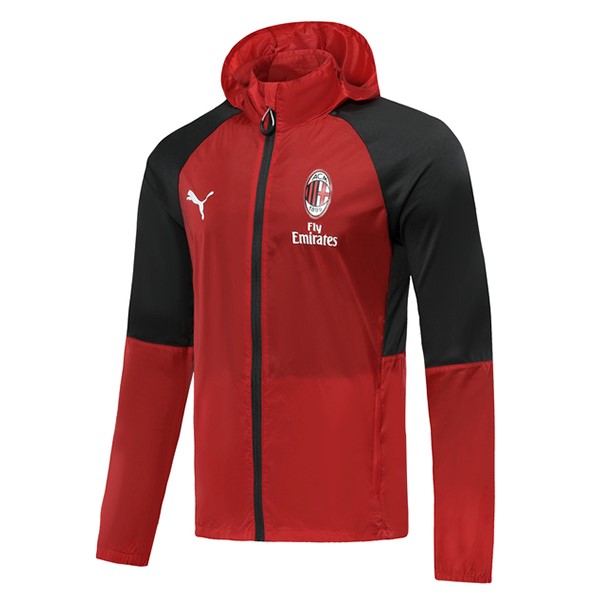 Windjacke AC Milan 2019-20 Rote Schwarz Fussballtrikots Günstig